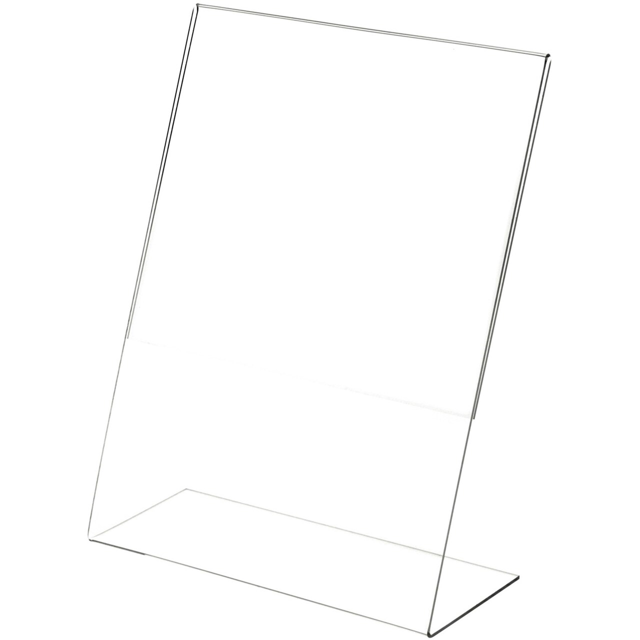 Plymor Clear Acrylic Sign Display / Literature Holder (Angled), 9" W x 12" H